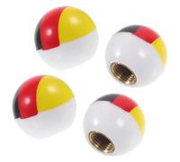 Cabilock 4pcs German Flag Tire Valve Caps Copper Abs Car Accessories Stylish Valve Stem Covers for Trucks Motorcycles Easy Installation Weather Resistant