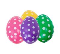 Cabilock 4pcs Giant Inflatable Easter Egg Balloons PVC Outdoor Indoor Decorations Quick Setup Colorful Yellow Purple Pink Green Festive Holiday Party Decor