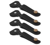 Cabilock 4pcs Guitar Headstock Strap Tie Lock for Electric Bass Ukulele Accessory Plectrum Case and Pu Leather Neck Strap for Guitarists