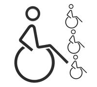 Cabilock 4pcs Handicap Bathroom Signs with Tactile Surface Accessible Toilet and Wheelchair Washroom Markers for Home Office Commercial Use Easy Mounting Accessibility