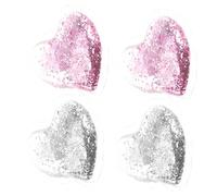 Cabilock 4pcs Heart-shaped Ice Pack for Eye Bags Reusable under Eye Patches Gel Cooling Pads for Soothing and Dark Circles for Post-laser Treatments and Daily Use