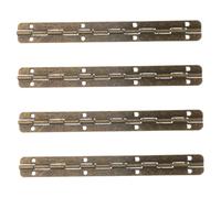 Cabilock 4pcs Heavy Duty Continuous Piano Hinges for Folding Cabinet Doors Jewellery Boxes Packaging Butt Hinges in Antique Bronze Nickel Finish