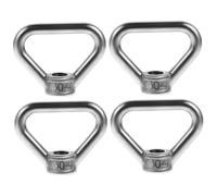 Cabilock 4Pcs Heavy Duty Stainless Steel Triangle Lifting Eye Nuts Female Threaded Fasteners with Smooth Surface for Secure Industrial and DIY Applications