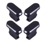 Cabilock 4pcs High-durability Metal Charging Port Caps for Aluminum Alloy Dust Plugs with Precise Fit Easy Installation Sl lack USB Port Protectors to Prevent Dirt and Debris