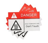 Cabilock 4pcs High Temperature Warning Stickers Self Adhesive Hot Surface Caution Labels for Industrial Machinery Kitchen Equipment Burn Prevention Safety Signs