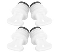 Cabilock 4pcs Hot Water Bottle Replacement Sealing Stoppers Lid Caps with Easy Replacement Feature and Temperature Retention, White Pp Rubber Hot Water Sack Lid for Leakproof Use