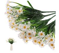 Cabilock 4pcs Lifelike Plastic Daisy Bouquet Realistic Faux Flower Decor for Wedding Centerpieces Bedroom Adornments Versatile Decoration for Home Office Shop Window
