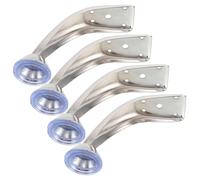 Cabilock 4pcs Manicure Arm and Foot Rest with Bolt-on Iron Legs, Easy Cleaning Nail Hand Rest Cushion for Minimizing Client Movement, for Pedicure Services and Spa Use