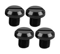 Cabilock 4pcs Motorcycle Mirror Hole Plugs Universal Metal Screws for Rear View Mirrors Compatible Motorbike Accessories Easy Installation Black Blanking Covers