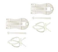 Cabilock 4pcs Multi-functional Fixed Clip Birdcage Clamp Easy to Carry Easy to Store Plastic for Bird Cage Parrot Bird Feeding Supplies Assorted style