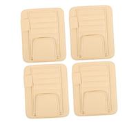 Cabilock 4PCS Multi-pocket Car Visor Organizer Pouch with Sunglass Holder Document Clip and Pen Tube for Suv Truck Interior Fake Leather Storage for Vehicle Accessories and