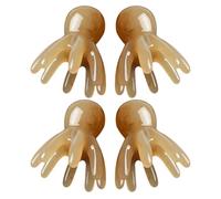 Cabilock 4pcs Octopus Shaped Scalp Massager Combs for Hair Care and Dandruff Removal, Portable Abs Hand Held Massager with Scalp Massage and Detangling Features for Daily Use and Travel