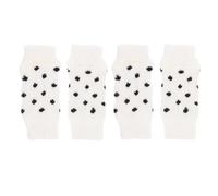 Cabilock 4pcs Pet Leg Protectors Puppy Leg Sleeves Breathable Cotton Polyurethane Anti-slip Warmers Stylish Lovely Dog Socks for Protecting from Cold Indoor Use