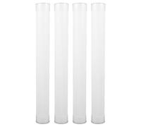 Cabilock 4pcs Plastic Storage Tubes with Caps 3.5x31cm Pp round Mailing Tubes for Document, Poster, and Artwork Shipping Storage Organizer