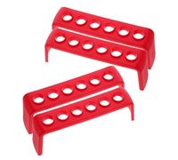Cabilock 4pcs Plastic Test Tube Rack with 6 Holes for Laboratory and Field Use, Secure Structure and Versatile Design, for Students and Educators