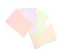 Cabilock 4pcs Poly Pocket Folders Notebook Dividers 8.5x11inch Convenient Organization Easy Page Turning Pastel Pink for Office and Students