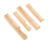 Cabilock 4pcs Portable Bamboo Comb Combs Travel Detangling Hair for Women Curly Hair Tooth Wet Picks