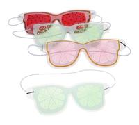 Cabilock 4Pcs PVC Fruit Style Eye Masks for Home Supply Wear-Resistant Cooling Eye Pads That Reduce Dark Circles Soothing and Portable for Boys and Girls and Adults