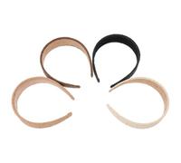 Cabilock 4Pcs Raffia Sponge Headbands for Women Soft Padded Hair Hoops Stylish Hairbands Comfortable No-hurt Daily and Party Hair Accessories Random Color