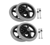 Cabilock 4pcs Replacement Wheelchair Front Wheels with Sturdy Plastic and Metal Construction, Lightweight Design, Anti-Slip Casters Suitable for Universal Wheelchair Accessories