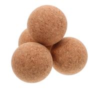 Cabilock 4pcs Reusable Cork Ball Bottle Stoppers Leakproof Round Wooden Sphere Jar Stoppers for Glass Bottles Sustainable Cork Wood Sealing Caps for DIY Crafts and Home Decor