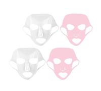 Cabilock 4Pcs Reusable Silicone Mask Covers with Ear Hooks for Women Skin Hydrating and Soothing Facial Mask Film Safe Material for Hot and Cold Use Easy to Apply and Comfortable Fit