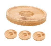 Cabilock 4pcs Rotating Glass Coasters Drink Coasters for Home Bar Ktv Night Club Rustic Design