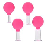 Cabilock 4pcs Rubber Silicone Vacuum Cupping Massage Cups for Body and Facial Massage, Easy to Use Suction Cup Massager Kit, Dispels Wind and Dampness, for Adults