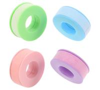Cabilock 4Pcs Silicone Gel Lash Extension Tape 1.25Cm Breathable Perforated Adhesive Eyelash Tape for Sensitive Skin Eyelash Tech Lash Supplies in Pink Blue Purple Green