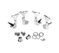 Cabilock 4pcs Silver Bass Machine Head Tuners Lr Zinc Alloy Bass Tuning Pegs Replacement for Broken Gear