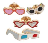 Cabilock 4pcs Small Hawaii Series Brooch Pin in Beach Style Alloy Fine Craft and Attractive Design, Unique Costume Props Decoration for Women’s Hawaiian Outfit and Party Use