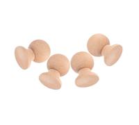 Cabilock 4pcs Small Solid Wood Finials for DIY Crafts Khaki Decorative Wooden Finial for Curtain Rods Bed Posts Table Legs and Furniture Projects Hand Carved with Natural Grain Patterns