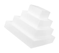 Cabilock 4pcs Square Foam Cake Dummies Set for Wedding and Party Decoration 7cm Height Cubic DIY Cake Models Reusable White Polystyrene Craft Supplies