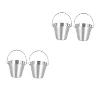 Cabilock 4pcs Stainless Steel Egg Rack Egg Storage Bucket for Kitchen for Fridge Organisation and Storing
