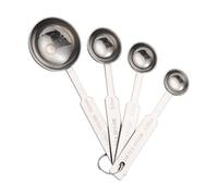 Cabilock 4Pcs Stainless Steel Measuring Spoon for Baking Cooking Nursing with Accurate Polished Handle Comfortable Kitchen Tools Gift for Family