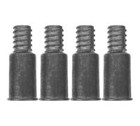 Cabilock 4pcs Threaded Tip Replacement Mop Pole Handle Accessory with Rivet Design for 22mm Tubes, Silver Aluminium Alloy Extension Pole Adapter Suitable for Home Cleaning and Floor Duster