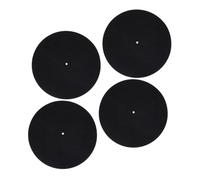 Cabilock 4pcs Turntable Slipmat Static Vibration Reduction Vinyl Record Mat for Phonograph Player Felt Protective Pad Enhances Sound Clarity and Playback Stability