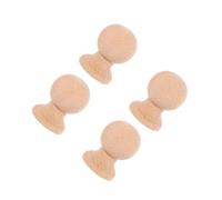 Cabilock 4pcs Unfinished Decorative Wooden Finials Solid Wood Round Ball Finials for Bed Posts and Staircase Pillars Home Improvement Indoor Use Minimalist Stylish Design