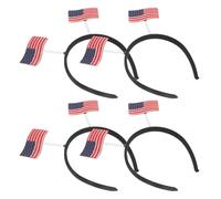 Cabilock 4pcs Usa Flag Hairband Set with Bold Patriotic Design, High Durability Plastic Material, for International Soccer Football Tournament Party and Fourth July Event Accessories