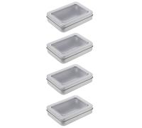 Cabilock 4pcs Usb Cigarette Box Tinplate Case Usb Drive Organizer Desktop Window Box Storage Lid Organization for Memory Stick