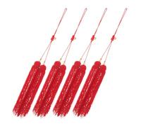 Cabilock 4Pcs Vibrant Red Chinese Sword Tassel Decor for Tai Chi Martial Arts Equipment Cloth Material Hanging Pendant for Competition Use
