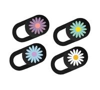 Cabilock 4pcs Webcam Cover Slide Laptop Camera Cover Adhesive Tape Assorted Color Daisy Pattern Design Adheres Firmly Easily Applied Or Removed for Laptop and Computer Users Seeking