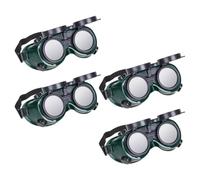 Cabilock 4pcs Welding Goggles with Radiation Protection and Adjustable Flip-up Lenses, Plastic Safety Glasses for Welder Eye Protection and Industrial Work