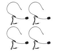 Cabilock 4PCS Wired Earhook Microphones with Threaded Connector, Condenser Voice Amplifier Mics for Portable Loudspeaker Systems, Headset Microphone Set Suitable for Meetings and Public