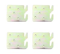 Cabilock 4pcs Wood Bed Hook Bed Rail Plate Iron Sturdy Smooth Surface Assorted Color Hardware for Rail Connector Replacement in Home Furniture