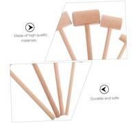 Cabilock 4pcs Wooden Lobster Cracking Mallets Smooth Shellfish Hammer for Crab Shrimp DIY Crafts Friendly Seafood Tool with Firm Surface Easy to Clean