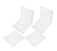 Cabilock 4set CD Storage Cases Sturdy Plastic Single Disc Jewel Holders with Sturdy Cover for Media Protection and Fan Collection DIY Projects