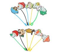 Cabilock 4sets Cute Cartoon Straw Covers Dust Resistant Caps for Straws Fun Party Decorations for Outdoor Activities and Daily Use 10pcs*4