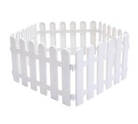 Cabilock 5 Christmas Tree Fence Panels, White Plastic Picket Decorations | Create A Festive Display Tree Skirts, Garden Features Or Seasonal Scenes With Interlocking Decorative Sections