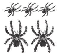 Cabilock 5 Pcs Spider Embroidered Patch Spider Patch, Fabric Sew-on Applique, Black, for Clothes and Dresses, Birthday and Halloween